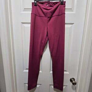 90 Degree by Reflex Leggings Womens L Pink Workout Running Gym Yoga Layer